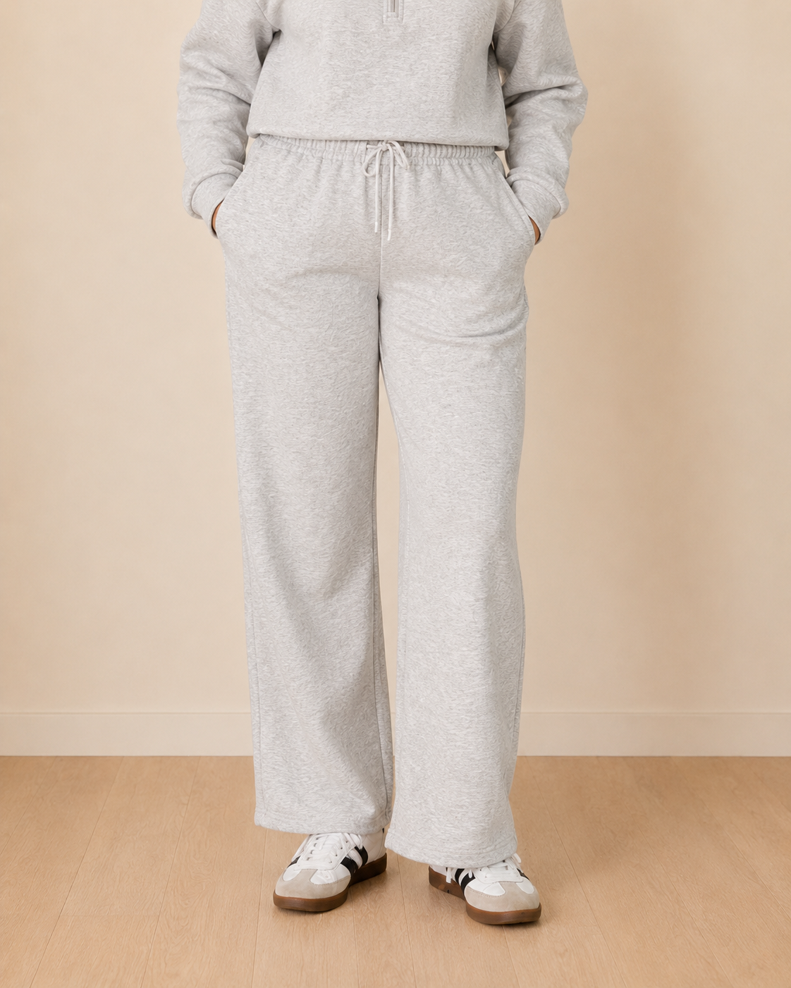 The Everyday Wide Leg Pant — Heather Grey