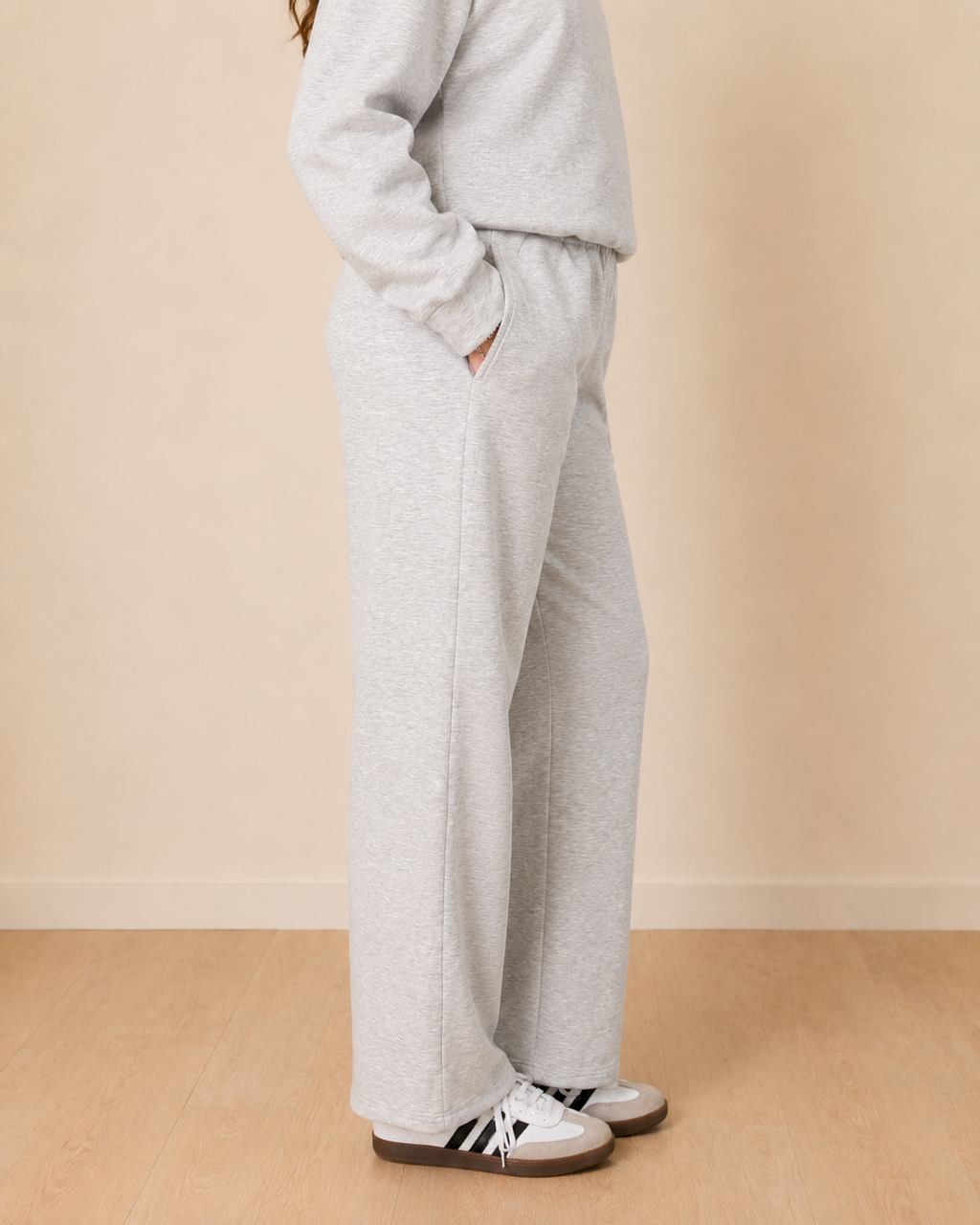 The Everyday Wide Leg Pant — Heather Grey